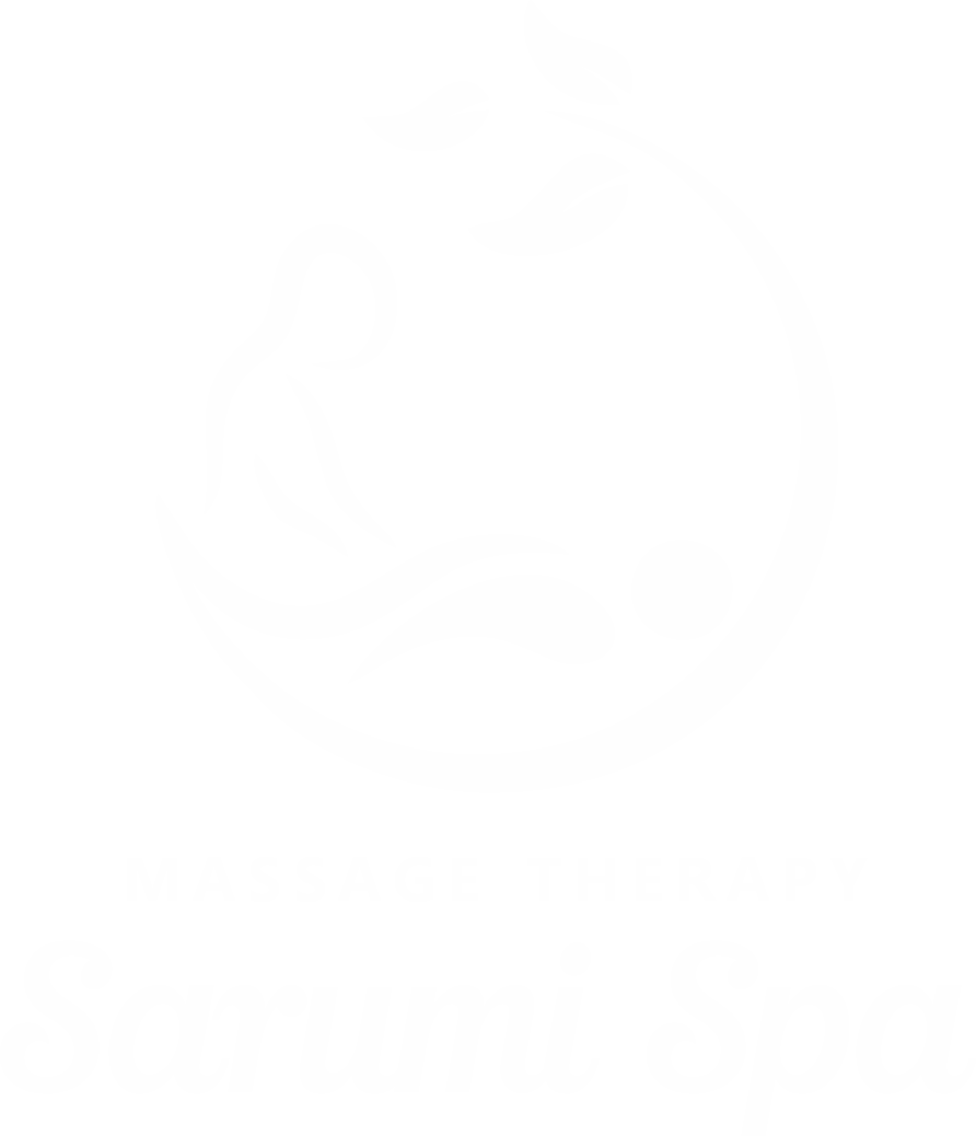 logo masaje spa sarumi blanco